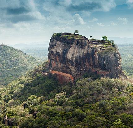 Main attractions in Sri Lanka taken from a parallel level to the top
